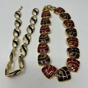 Two beautiful vintage metal necklaces